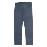 DICKIES Workwear Mens Twill Trousers Blue Regular Tapered W32 L32