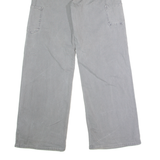 CARHARTT WIP Jeans Carpenter Womens Canvas Trousers Grey Loose Wide-Leg W26 L31
