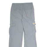 CARHARTT WIP Cargo Womens Canvas Trousers Grey Regular Straight W28 L32