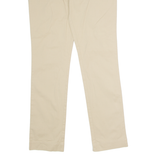 LACOSTE Chino Womens Trousers Beige Regular Straight W32 L30