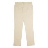 LACOSTE Chino Womens Trousers Beige Regular Straight W32 L30