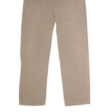 MARLBORO Mens Canvas Trousers Brown Regular Straight W32 L34
