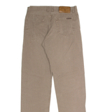 MARLBORO Mens Canvas Trousers Brown Regular Straight W32 L34