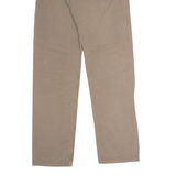 MARLBORO Mens Canvas Trousers Brown Regular Straight W32 L34