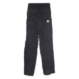 CARHARTT WIP Cargo Mens Canvas Trousers Black Regular Straight W26 L34