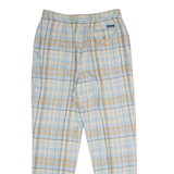 MARIE VALOIS Tartan Womens Trousers Blue Regular Straight 90s W30 L30