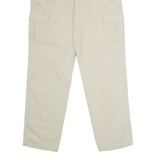 Mens Twill Trousers Beige Regular Straight W30 L32
