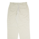 Mens Twill Trousers Beige Regular Straight W30 L32