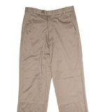 ROUNDTREE AND YORKE Mens Twill Trousers Brown Regular Straight W30 L30