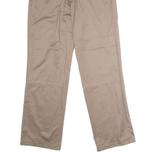 ROUNDTREE AND YORKE Mens Twill Trousers Brown Regular Straight W30 L30