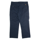 DICKIES Flex Workwear Cargo Mens Trousers Blue Regular Straight W38 L30
