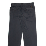 DICKIES Workwear Mens Twill Trousers Black Slim Straight W30 L30
