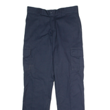 DICKIES Flex Workwear Cargo Mens Trousers Blue Regular Straight W32 L34