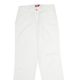DICKIES Workwear Carpenter Womens Twill Trousers White Regular Straight W30 L32