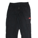 DICKIES Workwear Cargo Womens Twill Trousers Black Regular Straight W28 L28