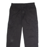 DICKIES Workwear Cargo Mens Trousers Black Regular Straight W34 L30