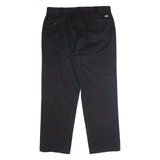 DICKIES Workwear Mens Twill Trousers Black Regular Straight W40 L32