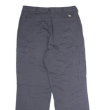 DICKIES Workwear Cargo Mens Twill Trousers Blue Regular Straight W36 L32