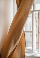 Tie top linen curtain