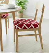 Anyseat Red White Print Chair Cover – Stretch Washable Removable Seat Cover for Dining & Kitchen