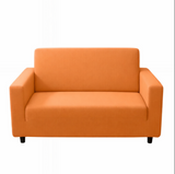 Anyhouz 2 Seater Sofa Cover Plain Orange Style and Protection For Living Room Sofa Chair Elastic Stretchable Slipcover
