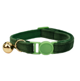 Anypet Stylish Dark Green Cat Collar – Large Size with Safety Buckle, Bell & Durable Strap