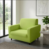 Anyhouz 1 Seater Sofa Cover Plain Apple Green Style and Protection For Living Room Sofa Chair Elastic Stretchable Slipcover