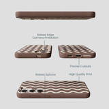 Chocolate Brown Latte Waves Samsung Galaxy S23 Case