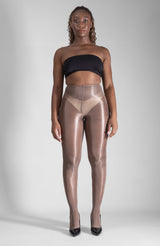 LECHERY® LUSTROUS SILKY SHINY 20 DENIER SHEER PANTYHOSE TIGHTS • COCOA