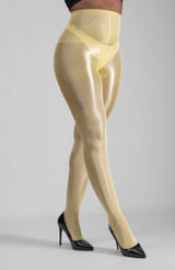 LECHERY® LUSTROUS SILKY SHINY 20 DENIER PANTYHOSE • YELLOW