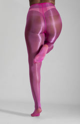 LECHERY® LUSTROUS SILKY SHINY 40 DENIER SEMI-OPAQUE PANTYHOSE TIGHTS • PINK