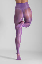 LECHERY® LUSTROUS SILKY SHINY 40 DENIER SEMI-OPAQUE PANTYHOSE TIGHTS • PURPLE