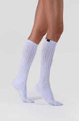 LECHERY® SCRUNCH SLOUCHY SOCKS • WHITE