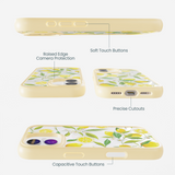 Clear Lemon Bloom iPhone 17 Case With Sunbeam Ridge (MagSafe included)