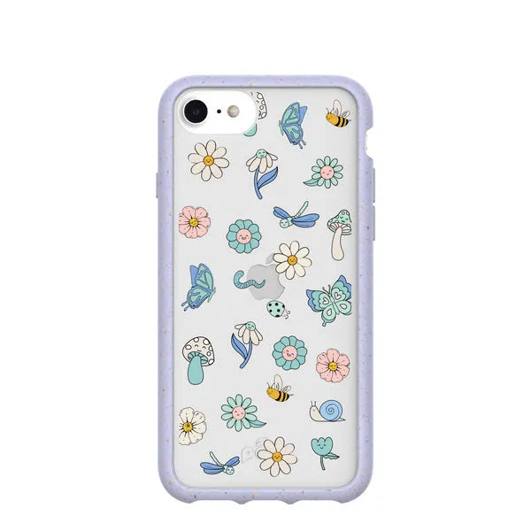 Clear Little Friends iPhone 6/6s/7/8/SE Case With Lavender Ridge