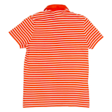 LACOSTE Mens Polo Shirt Red Striped XS