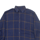 MARIAN DAVID Womens Shirt Blue Check Long Sleeve M