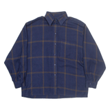 MARIAN DAVID Womens Shirt Blue Check Long Sleeve M
