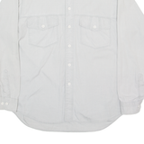 THE GREAT MANHATTAN CLUB Mens Plain Shirt Grey Long Sleeve S