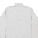 THE GREAT MANHATTAN CLUB Mens Plain Shirt Grey Long Sleeve S