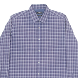 BOSS Mens Shirt Blue Check Long Sleeve L