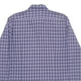 BOSS Mens Shirt Blue Check Long Sleeve L