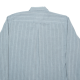 GOLDRESS Mens Shirt Grey Striped Long Sleeve L