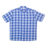 CAY DA Mens Shirt Blue Check L