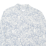 GANT Mens Hawaiian Shirt Grey Floral Long Sleeve M