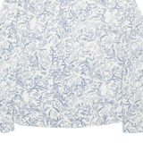 GANT Mens Hawaiian Shirt Grey Floral Long Sleeve M