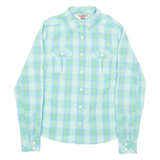 THE NORTH FACE Womens Shirt Green Check Long Sleeve XS