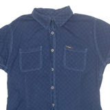 LEE Womens Plain Shirt Blue L
