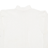 YESSICA Womens Shirt White Spotted Long Sleeve M