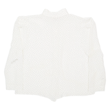 YESSICA Womens Shirt White Spotted Long Sleeve M